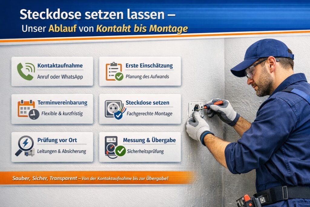 Steckdose setzen lassen – unser Ablauf von Kontakt bis Montage