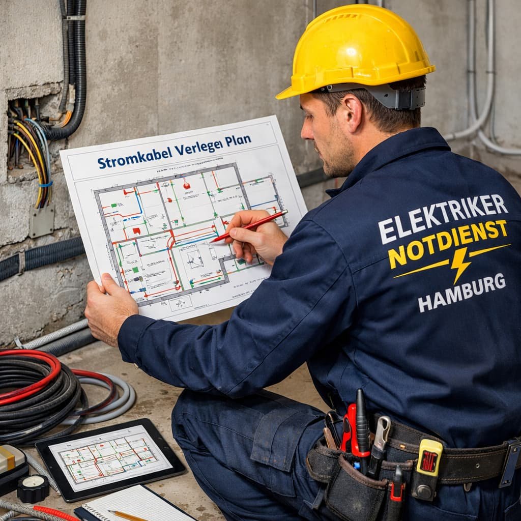 stromkabel verlegen plan