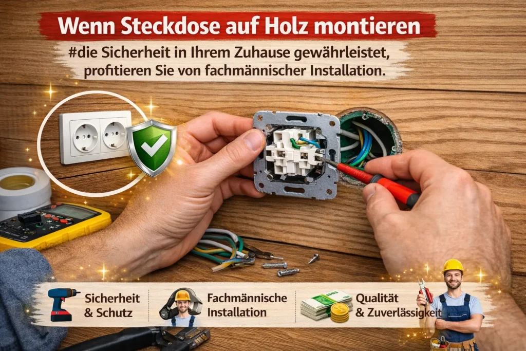 Wenn steckdose auf holz montieren die Sicherheit in Ihrem Zuhause gewährleistet, profitieren Sie von fachmännischer Installation.