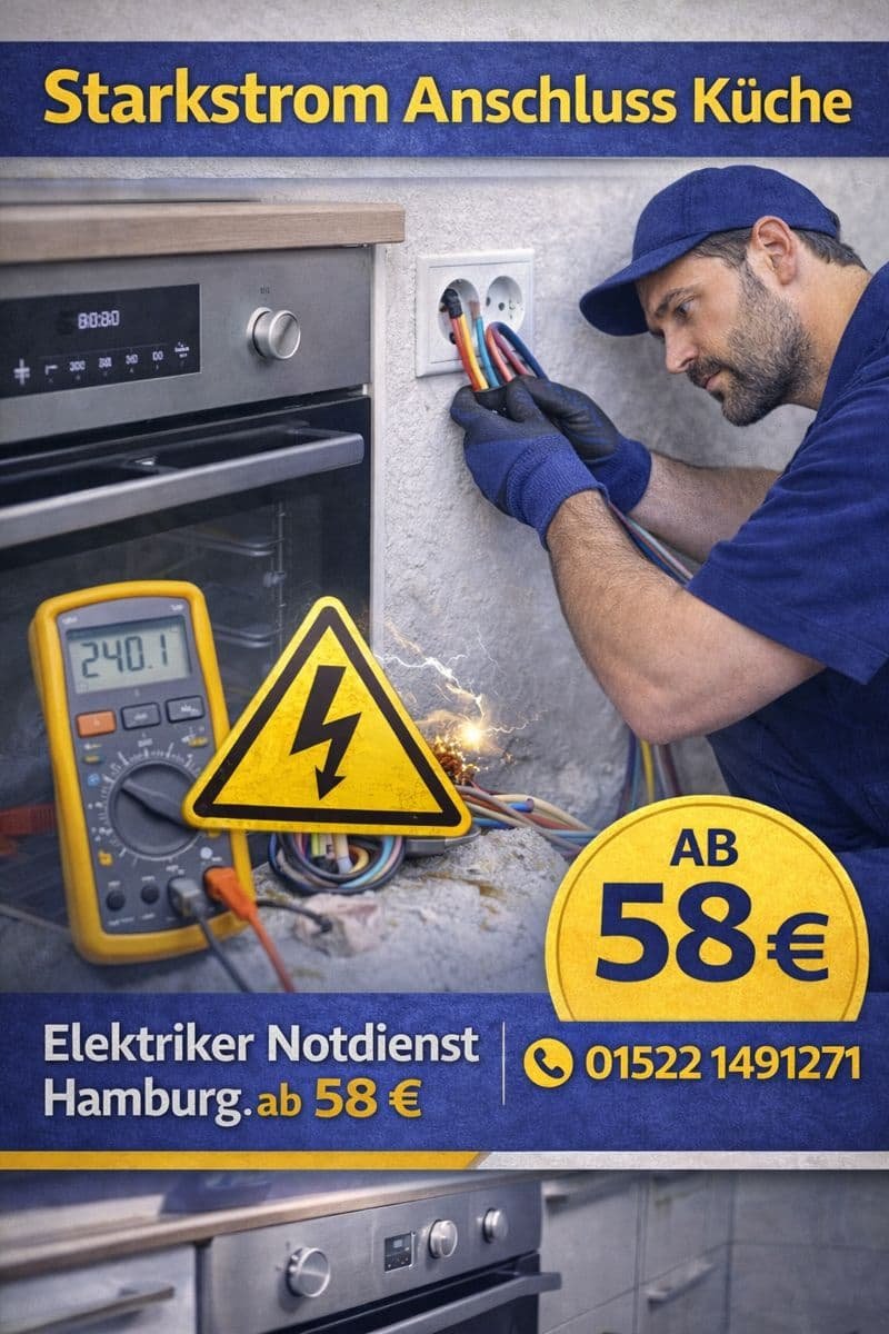 starkstrom anschluss küche