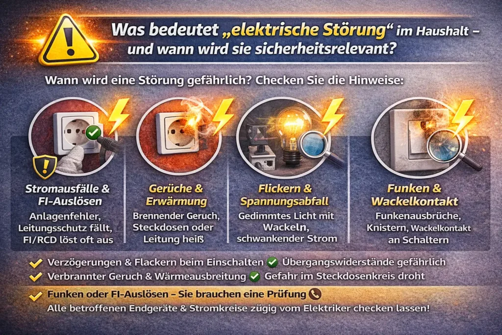 Was bedeutet elektrische Störung im Haushalt – und wann wird sie sicherheitsrelevant?
