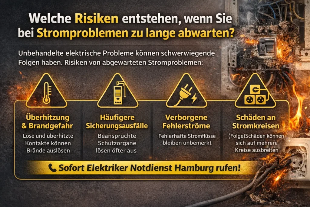 Welche Risiken entstehen, wenn Sie bei Stromproblemen zu lange abwarten?