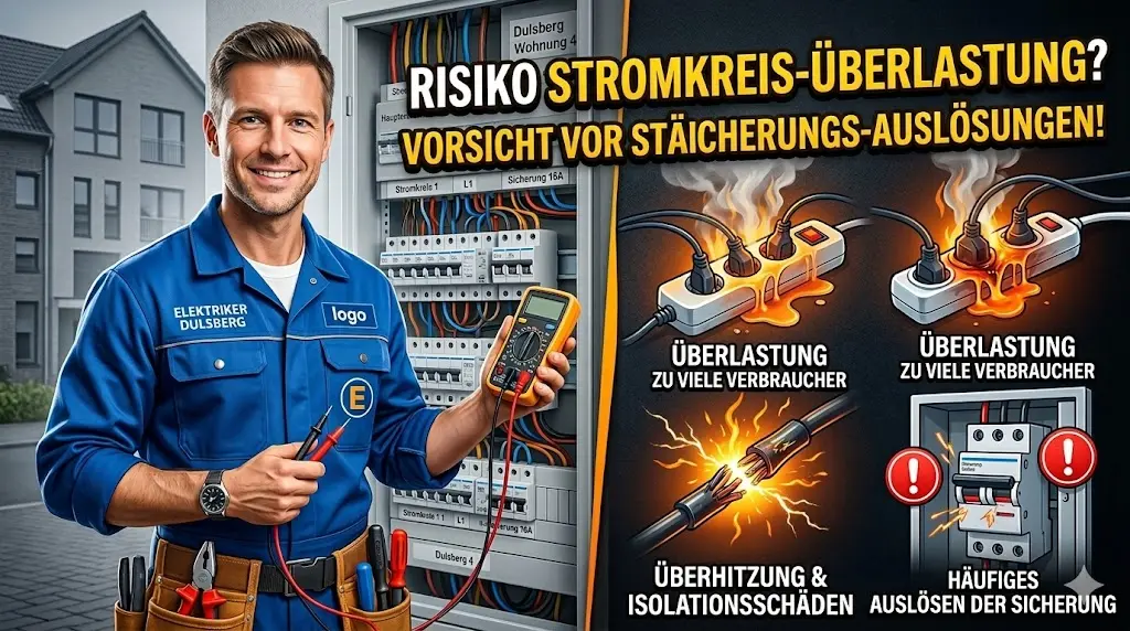 Welche Risiken entstehen, wenn Stromkreise überlastet sind oder Sicherungen wiederholt fallen?