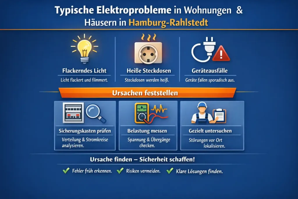 Wie sich typische Elektroprobleme in Wohnungen und Häusern in Hamburg-Rahlstedt bemerkbar machen