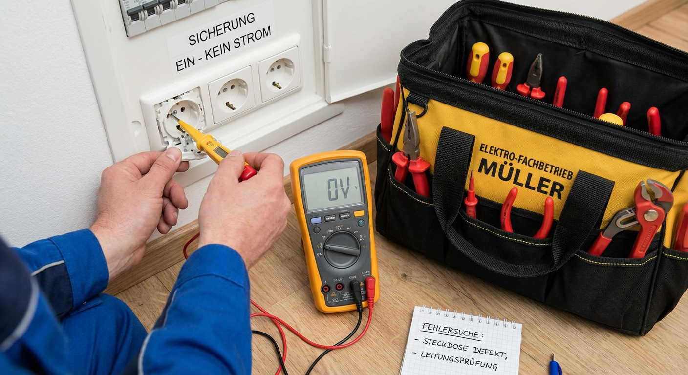 kein strom auf steckdose sicherung drin