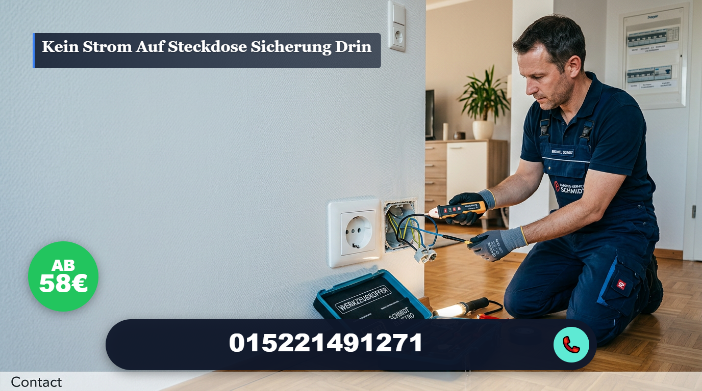kein strom auf steckdose sicherung drin