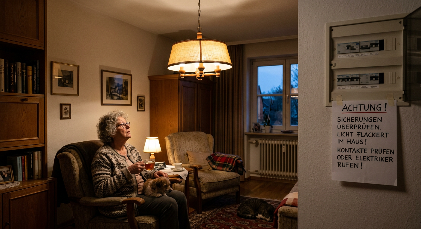 licht flackert im haus