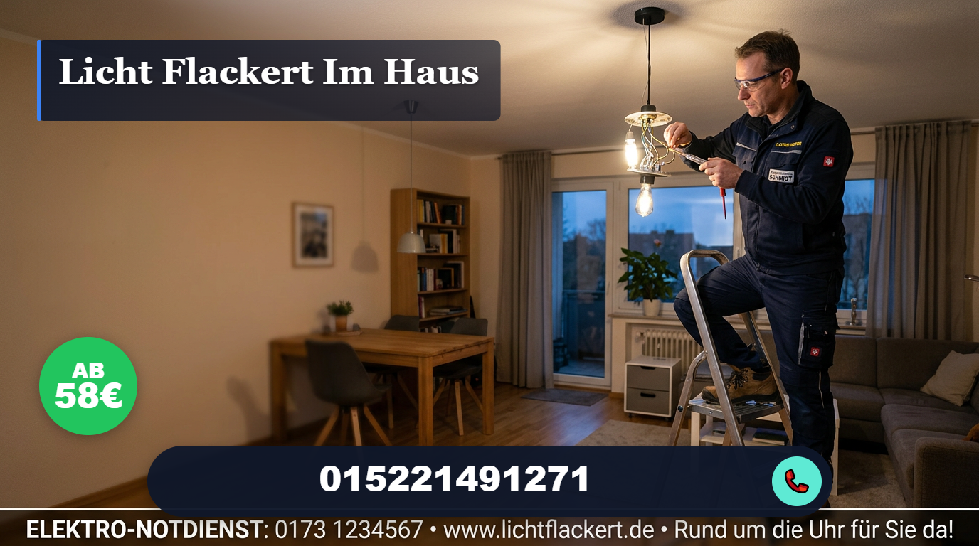 licht flackert im haus
