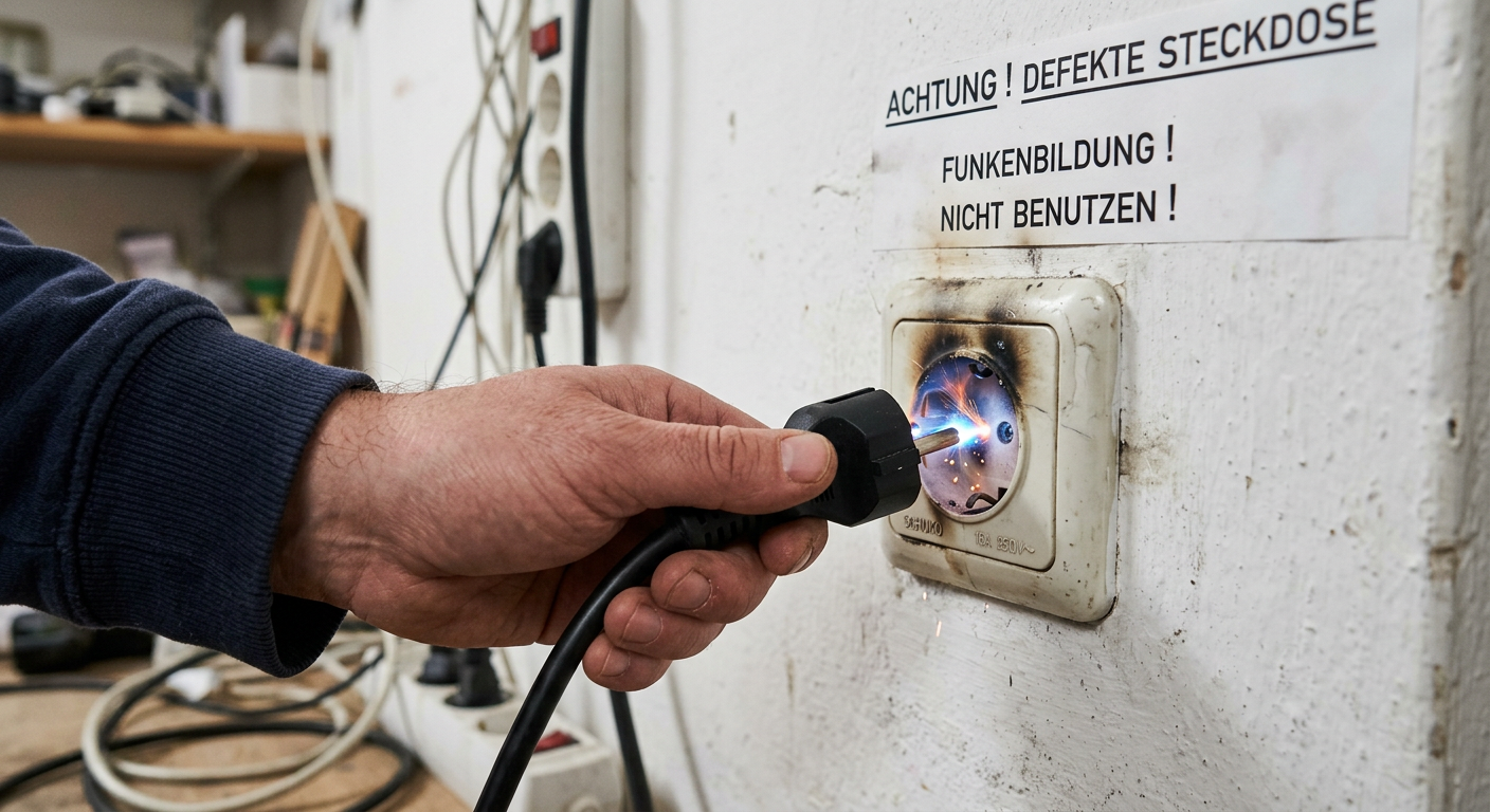steckdose funkt beim einstecken