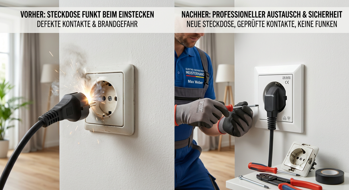 steckdose funkt beim einstecken