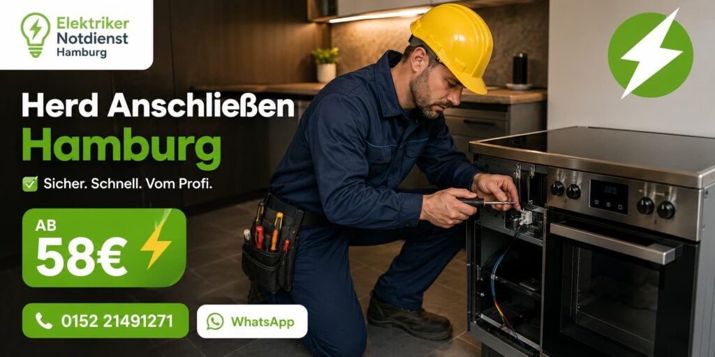 Elektriker bei der Installation eines modernen Elektroherds in einer Küche