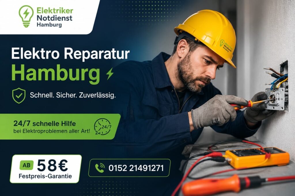 Elektriker bei der Fehlersuche an einer Hausinstallation